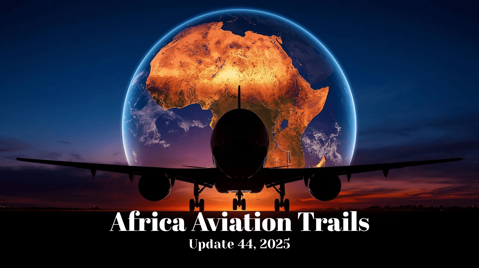 Geospatial map showing African aviation routes and infrastructure